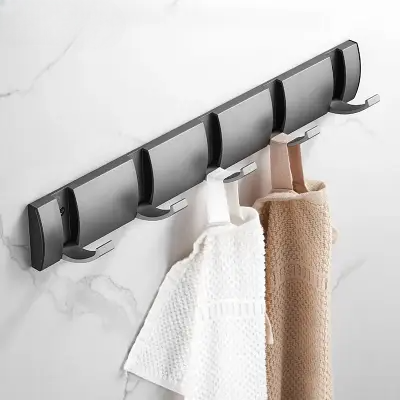 Porte serviette salle de bain - BathWallHolderRack™ - Gris