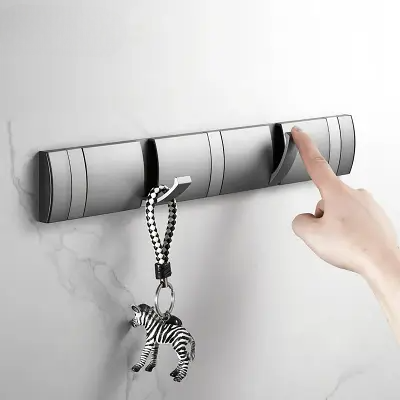 Porte serviette salle de bain - BathWallHolderRack™ - Gris